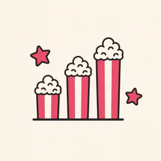 A bar chart made from popcorn boxes